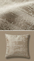 Abstract Satin Fabric — Taupe & Ivory