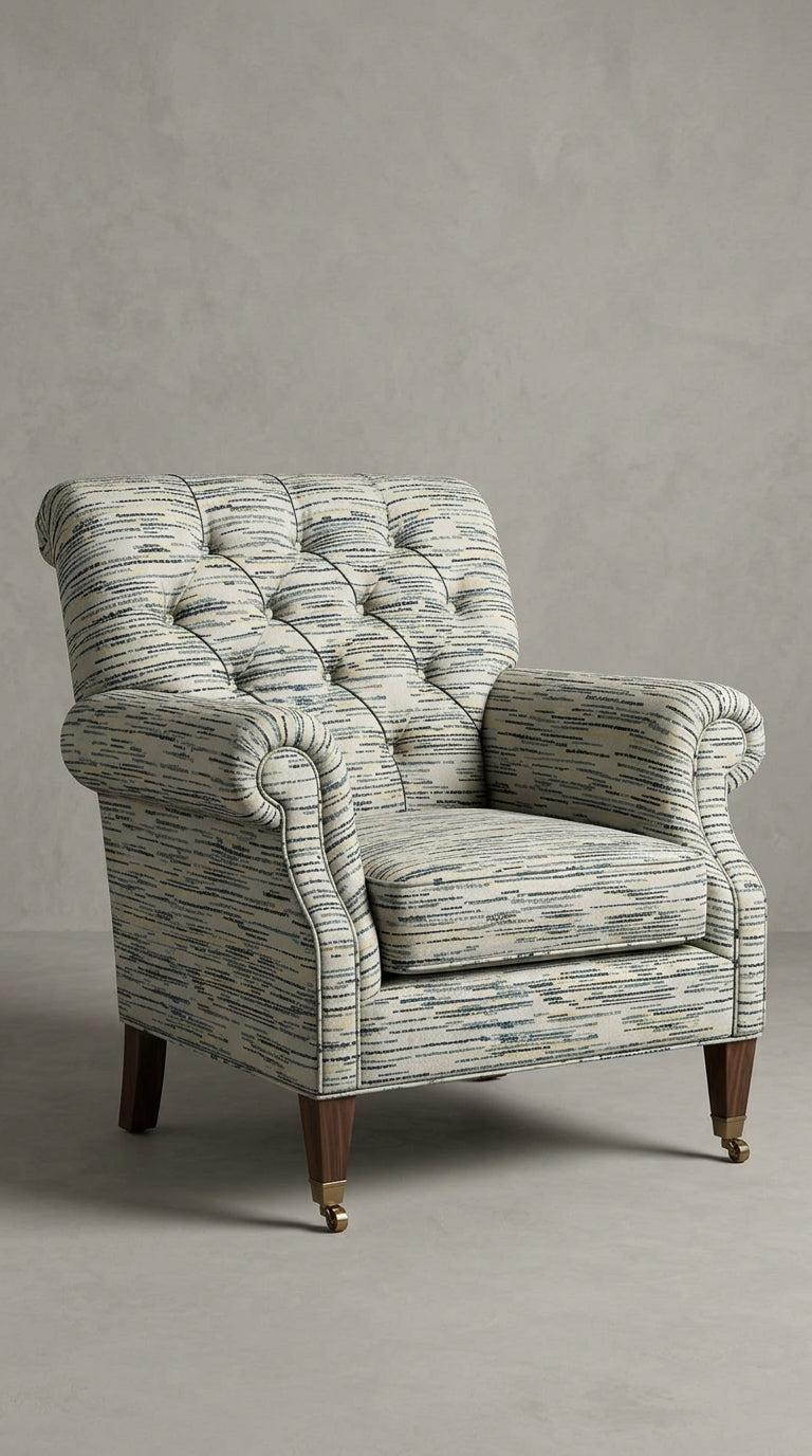 Abstract Multicolor Stripe Fabric — Teal & Mustard Premium