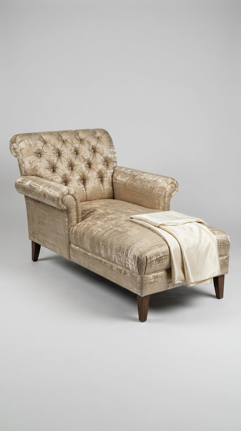 Abstract Satin Fabric — Ivory & Bronze