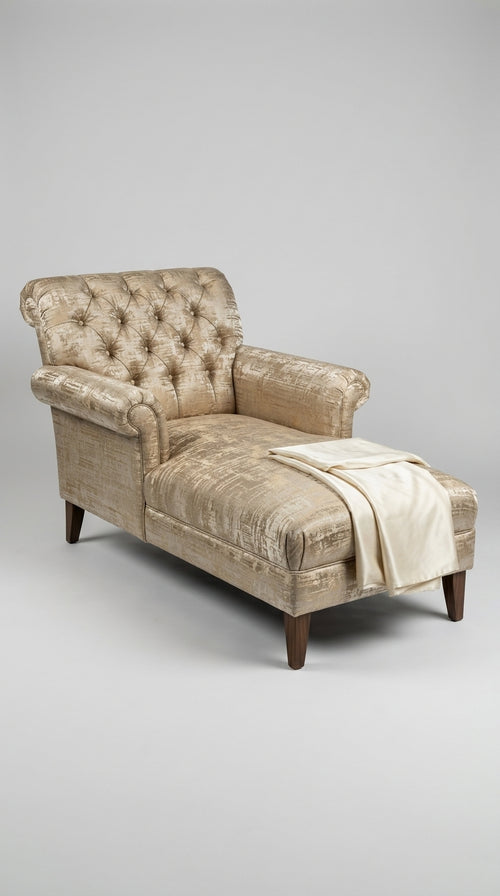 Abstract Satin Fabric — Ivory & Bronze