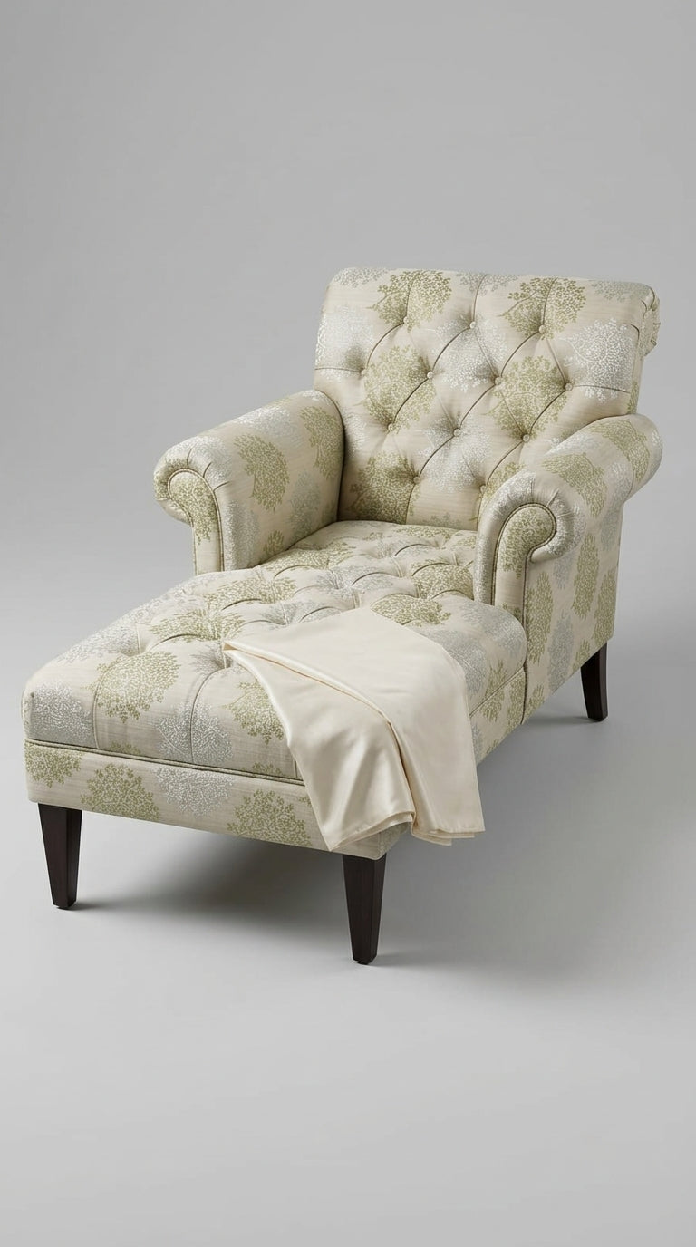 Tree Canopy Satin Fabric — Sage Green Tone-on-Tone