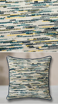 Abstract Multicolor Stripe Fabric — Teal & Mustard Premium