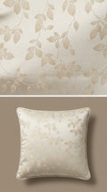 Cascading Leaf Silk Fabric — Ivory Tone-on-Tone