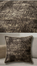 Abstract Distressed Jacquard Silk Fabric — Espresso & Beige Premium