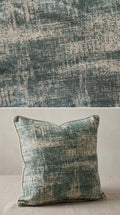 Abstract Distressed Jacquard Silk Fabric — Forest Green & Beige Premium