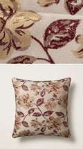 Floral Silk Fabric — Maroon & Gold Premium