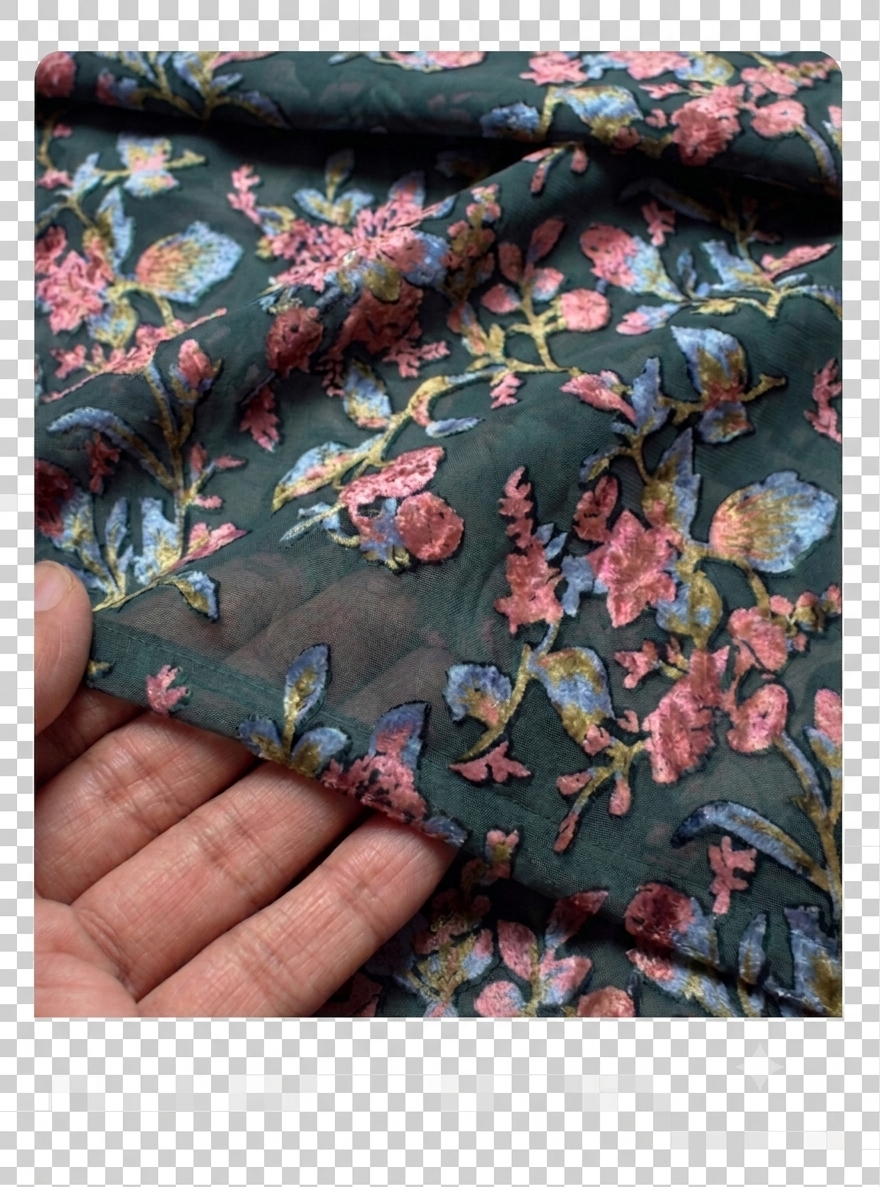 Dark Floral Print Fabric