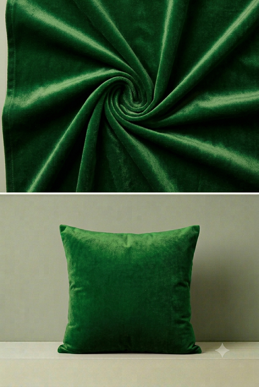 Emerald Green Velvet Fabric