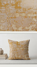 Zari Cloud Satin Fabric — Gold & Ivory