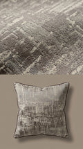 Abstract Satin Fabric — Grey & Ivory