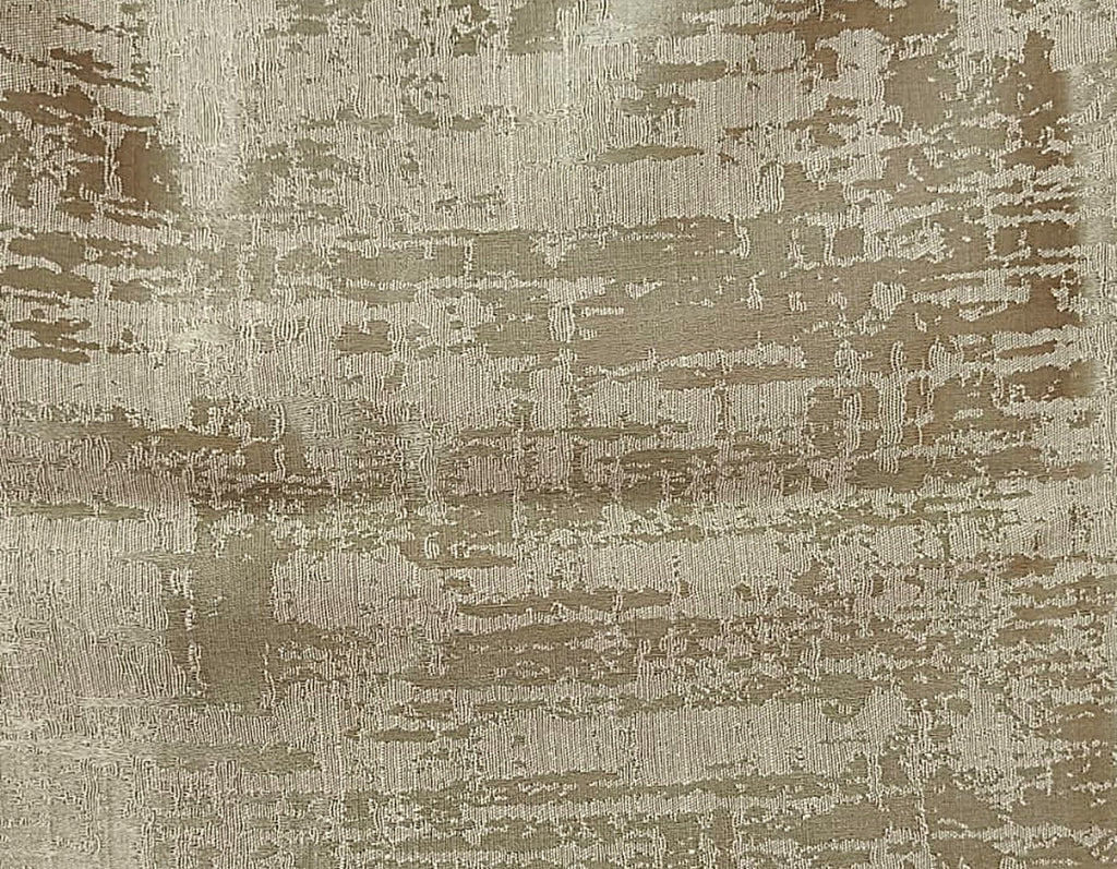 Abstract Satin Fabric — Taupe & Ivory
