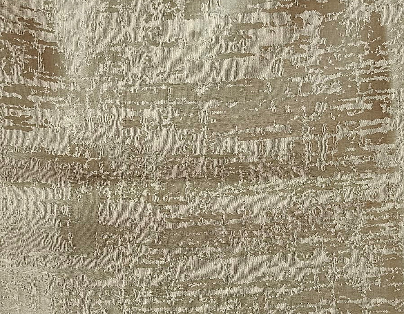 Abstract Satin Fabric — Taupe & Ivory